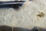 Polished Banded Blue and White Agate - Madagascar #319321-1